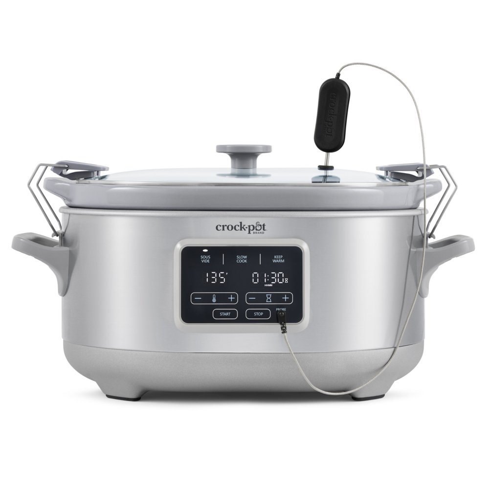 Crock Pot Programmable 7 Quart Cook Carry Slow Cooker with Sous